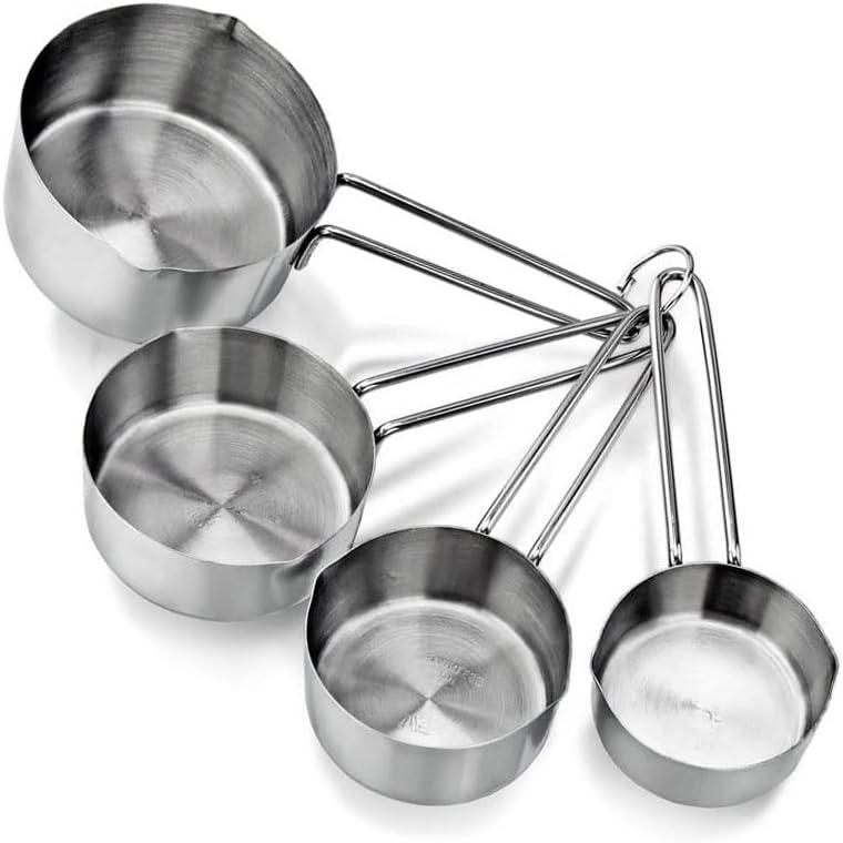 Stainless Steel Measuring Cups Set of 4 in different size (250,125,50,60 ML) (Set of 4 Cups)