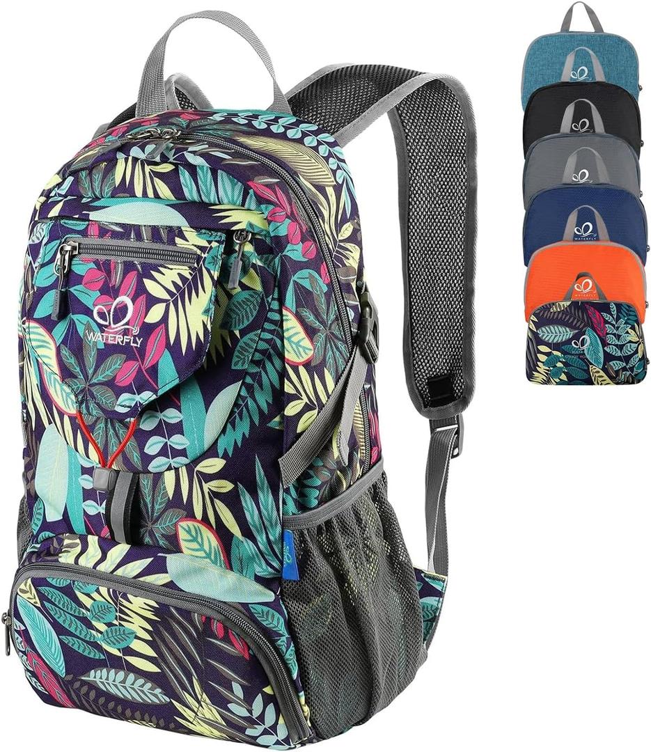 WATERFLY Small Lightweight Packable Backpack: 20l Ultra Light Foldable Travel Hiking Camping Daypack Day Pack for Man Woman