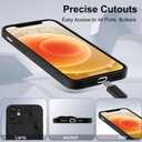 for iPhone 12 Case, Cute Floral Flower Pattern Print Design Soft TPU Full Camera Lens Anti-Drop Anti-Scratch Shockproof Protective Slim Phone Cover for Women Girls - Black