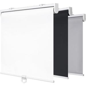 SHADEMOON Cordless Blackout Window Roller Shades, Pull Down Spring System Indoor Blinds, Room Darkening Waterproof UV Blocking Thermal Insulated Fabric for Home Office (White, Width 47", Height 72")