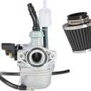PZ19 Carburetor with 35mm Air Filter Replacemenet for 50cc 70cc 90cc 110cc 125cc ATV Dirt Bike and Go Kart Horizontal Engine