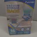 Fygrip Vacuum Storage Bags with Hand Pump, Plastic Packaging Bags, 80% Space Saver Vacuum Seal Bags for Clothing, Travel Lugggage, Blankets, Comforters, 16 Combo