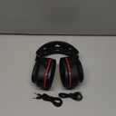 Bluetooth 5.4 Hearing Protection Headphones with 1200mAh Rechargeable Battery, 120H Working Time, 30dB SNR, Ear Muffs with Larger Buttons for Easy Operation, Superior Stereo Sound Quality Black-Red