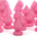 RUBYCA 12MM 100 Sets Metal Tree Spikes and Studs Metallic Screw-Back for DIY Punk Leather-Craft Pink
