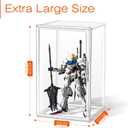 1 Pack Extra XXXXX-Large Tall Boot Storage 13.8x 12.2x 23.6" Acrylic Display Case Long Tall Boot Shoe Storage Box Clear Giant Figure Collection Showcase with Magnetic Lid
