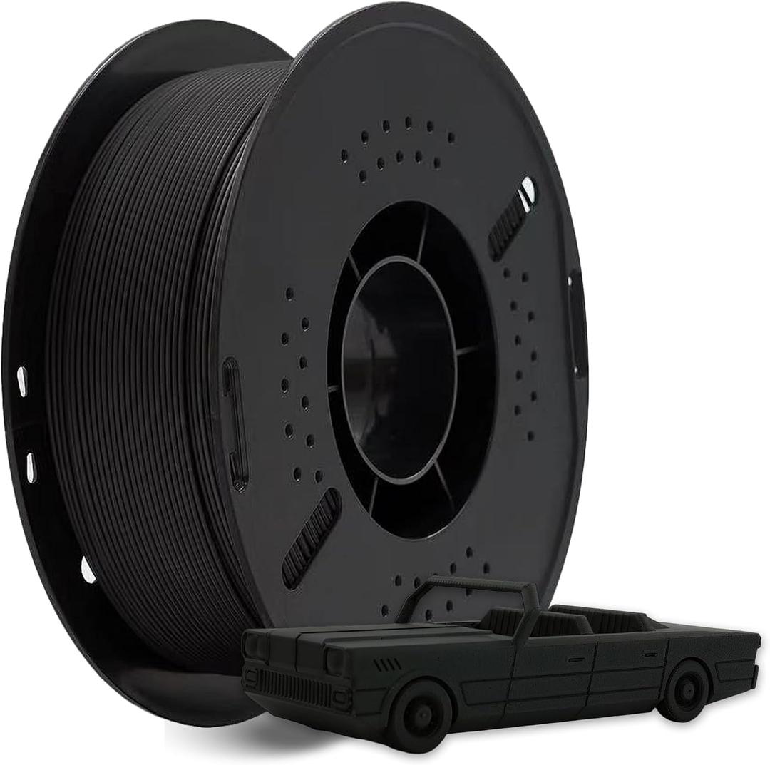 PLA Matte 3D Printer Filament 1.75mm 1KG(2.2lbs), Jucoole, High Precision, Strong Toughness, Odorless, Better Flow, Moisture Proof 3D Printing PLA Matt Filament, for FDM Printers (Black)