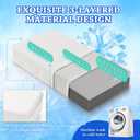 HARBOREST Ice Cube Cooling Pillow for Side Sleepers Memory Foam Side Sleeper Pillow Support Head & Neck for Pain Relief，12"x24"x5"