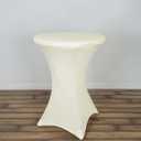 Efavormart Ivory Wholesale Stretchy Spandex Tablecover for Cocktail Table Wedding Party Bar Restaurant Tablecloth