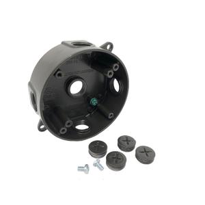 Sealproof 5 Hole 1/2-Inch Holes Weatherproof Round Electrical Outlet Box with 5 Outlet Holes, 1/2" Dia, UL Listed, Bronze