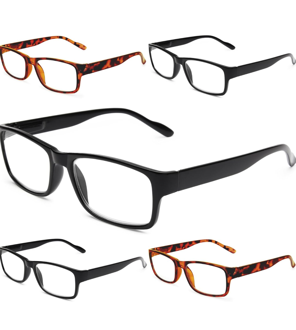 Gaoye Professional Reading Glasses for All Day - Computer Readers with Blue Light Protection - Value Pack, +2.25