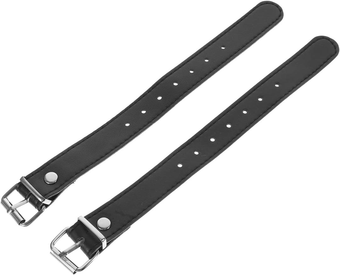 1 Pair of Bike Basket Strap Front Handlebar Storage Basket Strap Adjustable Leather Straps for Adult and Kids