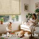 LazBlinds Manual Roll-up Bamboo Blinds, 27" W x 72" H, Star-Beige | Easy Install Roller Shades for Windows, Hook-On Light Filtering Bamboo Shades for Interior Indoor Windows