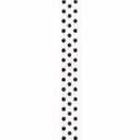 Offray Colored Confetti Dot Grosgrain Craft Ribbon, 5/8-Inch x 9-Feet, White & Black