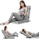 TOPSKY Adjustable Bed Wedge Pillow with Backrest, 6 Reclining Positions and Memory Foam, Wide Seat for Post Surgery, Reading, Sitting and Sleeping for Bed and Sofa (Grey, 21.65" Wide)