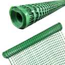 Ashman Plastic Mesh Fence, Construction Barrier Netting, Green, 4'x200' Feet, 1 Roll, Garden Fencing, Fences Wrap, Above Ground, for Snow, Poultry, Chicken, Deer, Patio, Garden Netting, Green 200 FT
