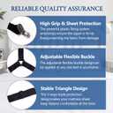 TGOOD Gift for Mum!Sheet Fasteners keepers-Adjustable Elastic Bed Sheet Holder Straps for Full,Queen,King Twin Bed,6 Way Cross Sheet Clips Suspenders Band,Fitted Round and Square Mattresses.(black)