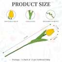 Eternal Blossom 12pcs Yellow Tulips Artificial Flowers, 13.4" PU Flowers Fake Tulips for Spring Mother's Day Easter ValentineS Day Gifts in Home Kitchen Wedding Dining Table Decorations