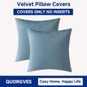 QUORGVES 22x22 Pillow Cover Set of 2 Summer Light Blue Pillow Covers for Sofa Couch Bedroom Soft Square Solid Coastal Sky Baby Blue Throw Pillows