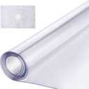 VEVOR Plastic Table Cover, 42 x 96 Inch 1.5 mm Thick Clear Rectangle PVC Desk Mat Protector, Waterproof & Easy Cleaning Desk Pad Tablecloth, for Office Dresser, Dining Room, Night Stand