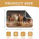 Horses Running Bathroom Rugs 24x16 Inches, 24"x16"x0.5"