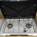 Coleman Triton 2-Burner Propane Stove, Portable Camping Cooktop with 2 Adjustable Burners & Wind Guards, 22,000 BTUs of Power for Camping, Tailgating, Grilling, BBQ, & More