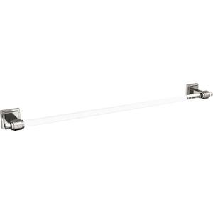 Amerock Glacio 24" Clear/Brushed Nickel Towel Bar