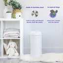 Ubbi Stainless Steel Diaper Pail, Odor Locking, No Special Bag Required, Award-Winning, Registry Must-Have, Fig Blossom, 
Capacity	8.25 liters