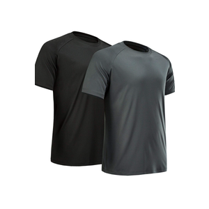 Workout Shirts for Men Short Sleeve Quick Dry Athletic Gym Active T Shirt Moisture Wicking, L