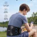 RENPHO Heating Pad for Back Brace, FSA Eligible HSA, Portable Cordless Wearable Heat Belt with Massager, Gifts for Women Men, Lower Back Support Pain Relief with 5 Heat 3 Vibration, Detachable Support