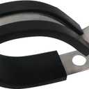 1.25" Cable Clamp Stainless Steel Rubber Cushioned Insulated Metal Clamp, Tube Holder for Tube, Pipe or Wire Cord Installation (12 Pack)