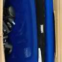 BestOffice | Ergonomic Office Chair | Mid-Back Swivel Desk Chair | Breathable Backrest & Lumbar Support | Adjustable Height | Sponge Seat | Rolling Wheels | Blue | for Adults & Women