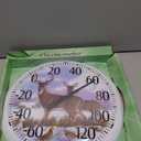 Springfield Indoor Outdoor Thermometer, Wireless Outdoor Thermometer with Large Numbers for Patio, Pool, and Indoor Areas, 13.25-Inch, Winter Deer