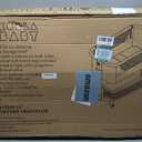 KoolerThings Baby Bassinet, Bedside Sleeper for Baby, Easy Folding Portable Crib with Storage Basket for Newborn, Bedside Bassinet, Comfy Mattress/Travel Bag Included (Bassinet) (White & Gold)