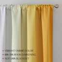 MIUCO Blackout Curtains & Drapes for Bedroom Living Room 95 Inches Long Yellow and White Room Darkening Ombre Curtains Rod Pocket & Back Tab Curtains Thermal Insulated Light Blocking 2 Panels Set