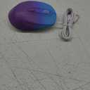 seenda Wireless Mouse, Rechargeable Light Up Mouse for Laptop, Small Cordless Mice with Quiet Click LED Rainbow Lights for PC Computer Chromebook Windows Mac, Blue &Purple