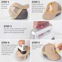 Hat Press, Mini Hat Heat Press Machine for Caps & Patches, Portable Handheld Cap Easy Press Machine with 3 Heating Levels, Auto-Off & 6.3"x3.3" Curved Heating Plate