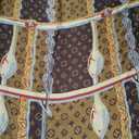 Light luxury 90 imitatingly printed with black and white stripes large square shawl New Year gift