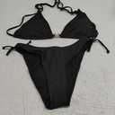Eomenie Ribbed Bikini Sets for Women Sexy Halter Triangle Top Two Piece Bathing Suit Tie Side Swimsuit M