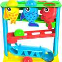 Move2Play, Feed The Fish | Interactive Baby & Toddler Toy | 1, 2+ Year Old Gift & Birthday Present | Boys & Girls Babies Ages 6, 7, 8, 9, 10, 12, 18, 24+ Months Old (Blue/Red)