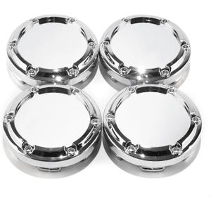 RTrhinotuning 4PCS 67mm Wheel Center Caps Compatible with SSR Wheel Rims, OD:2.64"(67 mm) ID: 2.44"(62 mm) Chrome Hub Caps