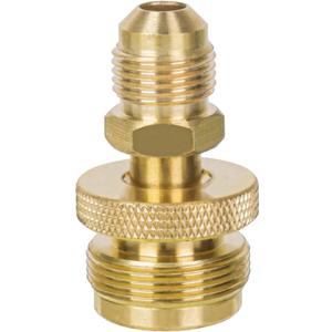 GASPRO 1LB Propane Adapter Fitting, 1''-20 Male Throwaway Cylinder to 3/8'' Male Flare Converter, Perfect for Buddy Heater, Portable Grill, Camping Stove, Solid Brass