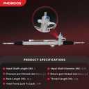 PHOBOOS Hydraulic Power Steering Rack and Pinion Assembly Compatible with Honda Odyssey 2005-2006 V6 3.5L. New Unit, Leak-proof, Direct Bolt-On Fit, Ref. 26-2724