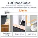 Phone Cable 100 Feet Long Telephone Line Cord with RJ11 6P4C Connectors for Landline Phone, Fax Machine and Modem, for Both in-Wall and Out-Wall Using, White, AV04221