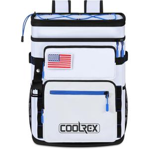 Large Backpack Cooler 36 Can Cooler Backpack with 2 Insulated Compartments Leak Proof Waterproof Travel Backpack, Camping Beach Picnic Lunch Thermal Bag for Women and Men