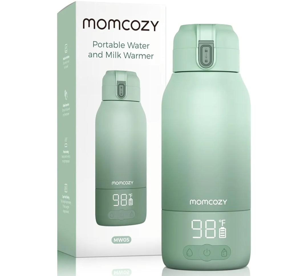 Momcozy Portable Bottle Warmer for Breastmilk Outing Feeding, Dual Heating Modes for Breast Milk & Water, Fast Even Heating Lock Nutrients, Long Battery Lasting, 17 Ounces Capacity Meet All-Day Needs