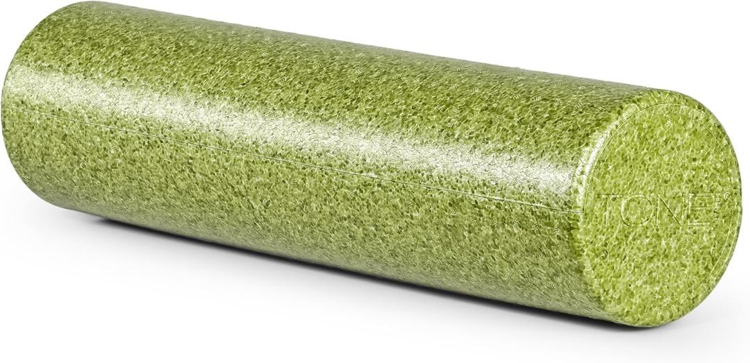 Tone Fitness High Density EPP Foam Exercise Foam Roller for Yoga, Pilates, Stretching, Massage, and Recovery | Multiple Sizes and Colors (24 Inch, Green)