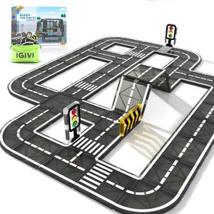 Magnetic Tiles Road Expansion Pack, STEM Magnet Building Blocks for Toddler Kids Toys, Montessori Educational Toys for 3+ Year Old Boys & Girls, Creative Toy Gifts for Kids