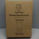 AOZITA [100 Sets] 20 oz Clear Plastic Cups With Lids and Straws, Iced Coffee Cups Disposable Cups for Iced Coffee, Smoothie, Milkshake and Cold Drinks