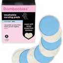 Bamboobies Overnight Nursing Pads, Ultra-Soft Velour, Reusable and Washable for Nightly Use, Leak-Proof Pads for Breastfeeding, 8 Pads