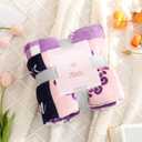SOCHOW Giftable Throw Blanket for Mom, Super Soft and Cozy Gift for Birthday, Mother's Day from Daughter Son, Best Mom Ever Present Blanket, 50 x 60 inches, Purple
